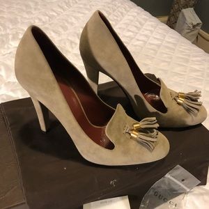 WEEKEND SALE!! Gucci Suede High Heel Loafers